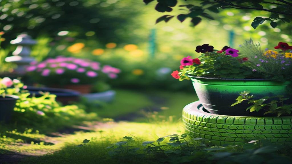 Jakie ozdoby ogrodowe można zrobić ze starej opony?